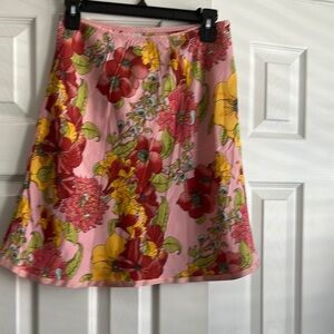 Old Navy Pink and Yellow A-Line Resort Skirt